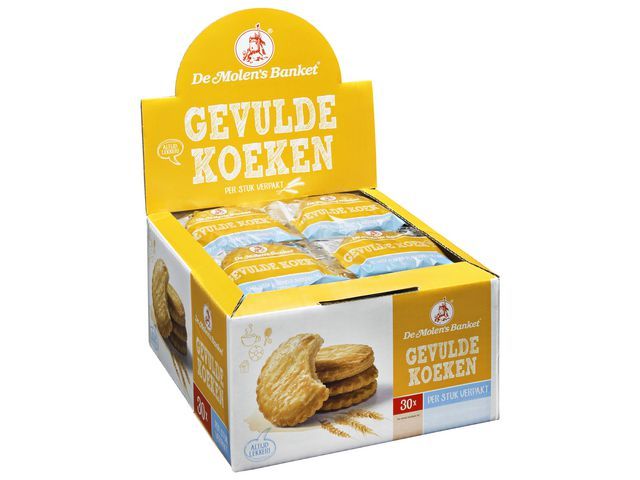De Molen's Banket Gevulde Koeken 30 stuks