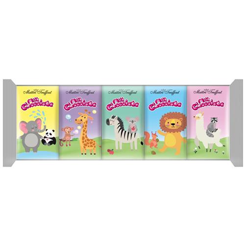 Maître Truffout Vrolijke Dieren Chocolade 5 x 15 Gram